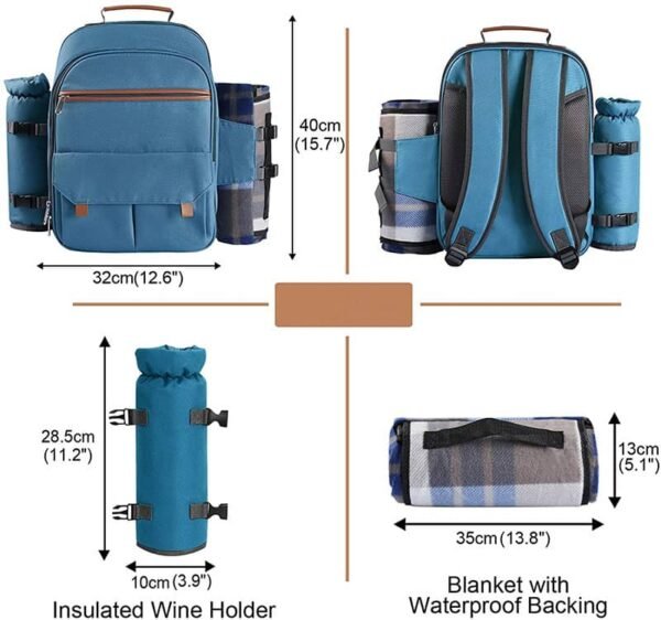 Picnic Backpack for 4 Person Set Pack